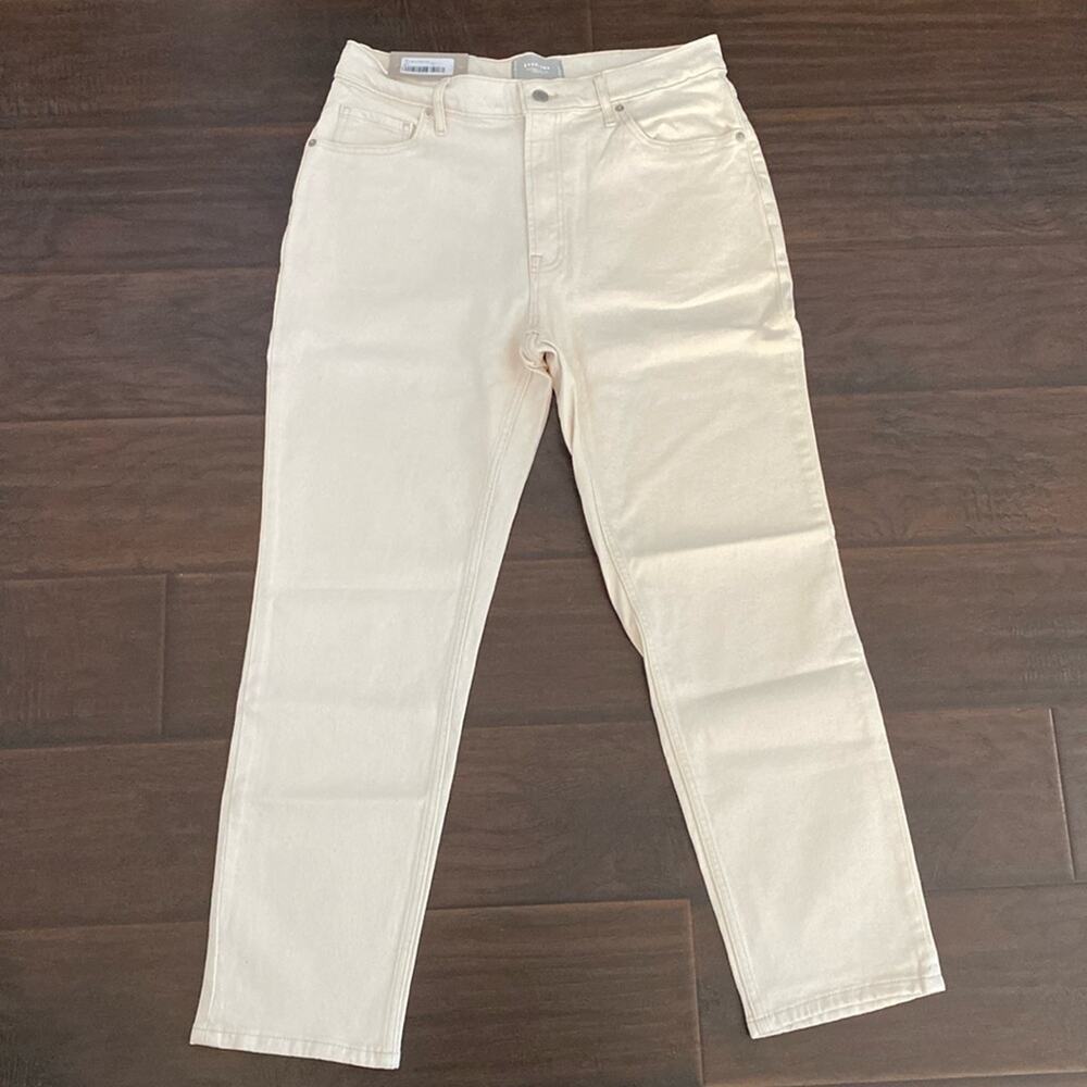 NWT Everlane The Original Cheeky Jean Ecru Straight Fit Low Stretch 29